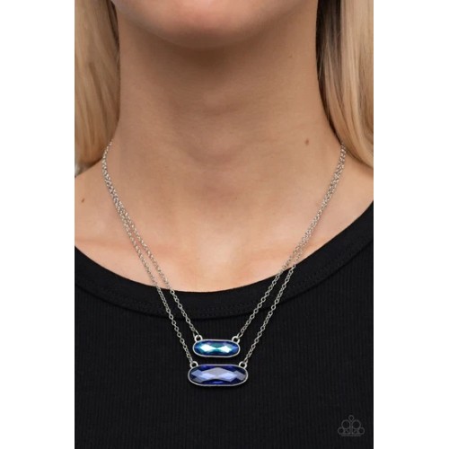 Double Bubble Burst Blue Necklace Double Bubble Burst Blue Necklace