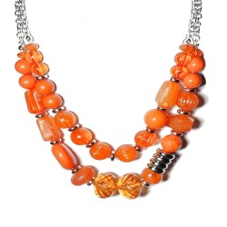 Pina Colada Paradise Orange Necklace Pina Colada Paradise Orange Necklace