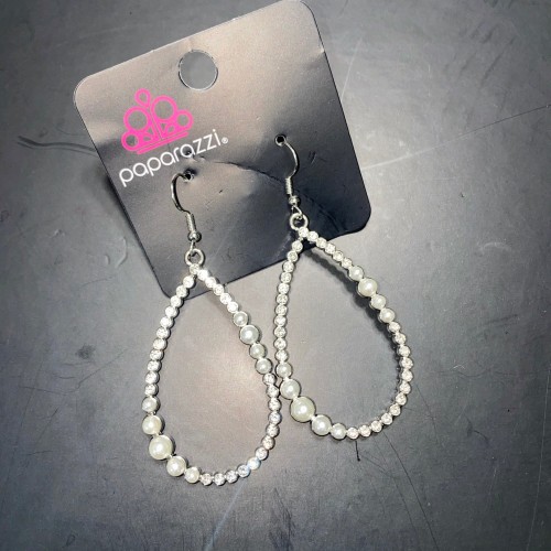 Say No More White Earring Say No More White Earring